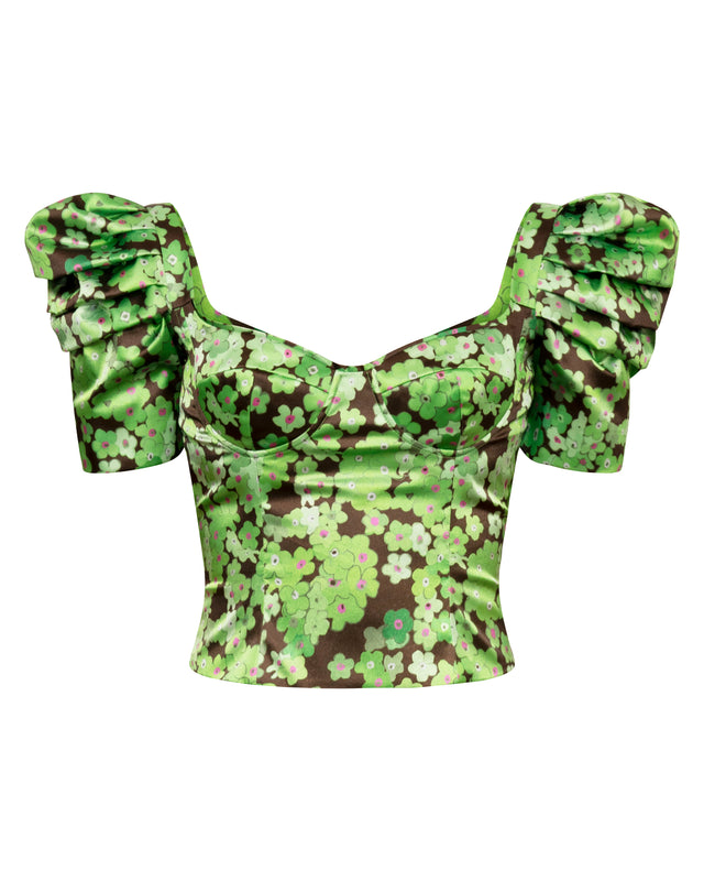 Daphne Puff Sleeve Bustier Top