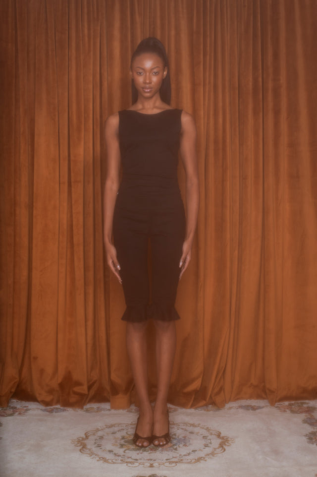 Isabella Ponte Boat Neck Top Black