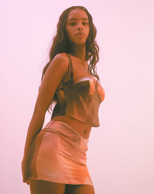 Aurora Silk Charmeuse Top