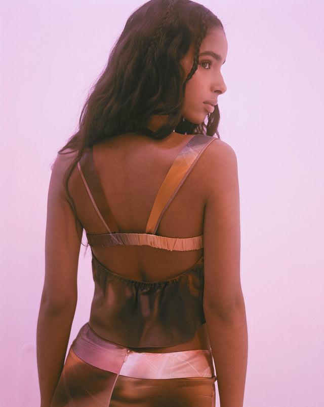Aurora Silk Charmeuse Top