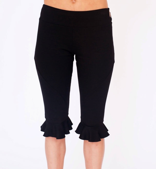 Jessica Ruffle Capri Black