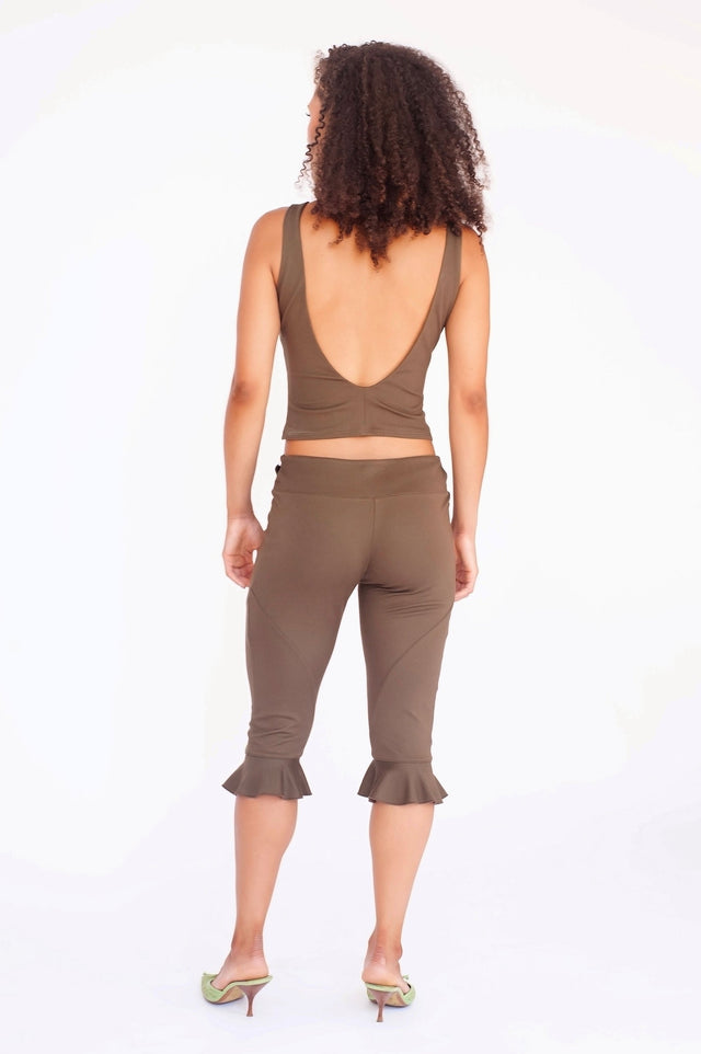 Jessica Ruffle Capri Brown