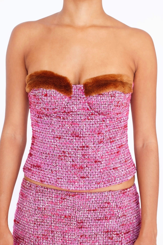 Molly Fur Trim Bustier