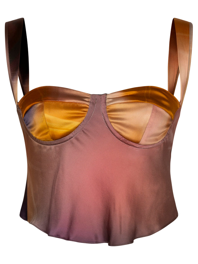 Aurora Silk Charmeuse Top